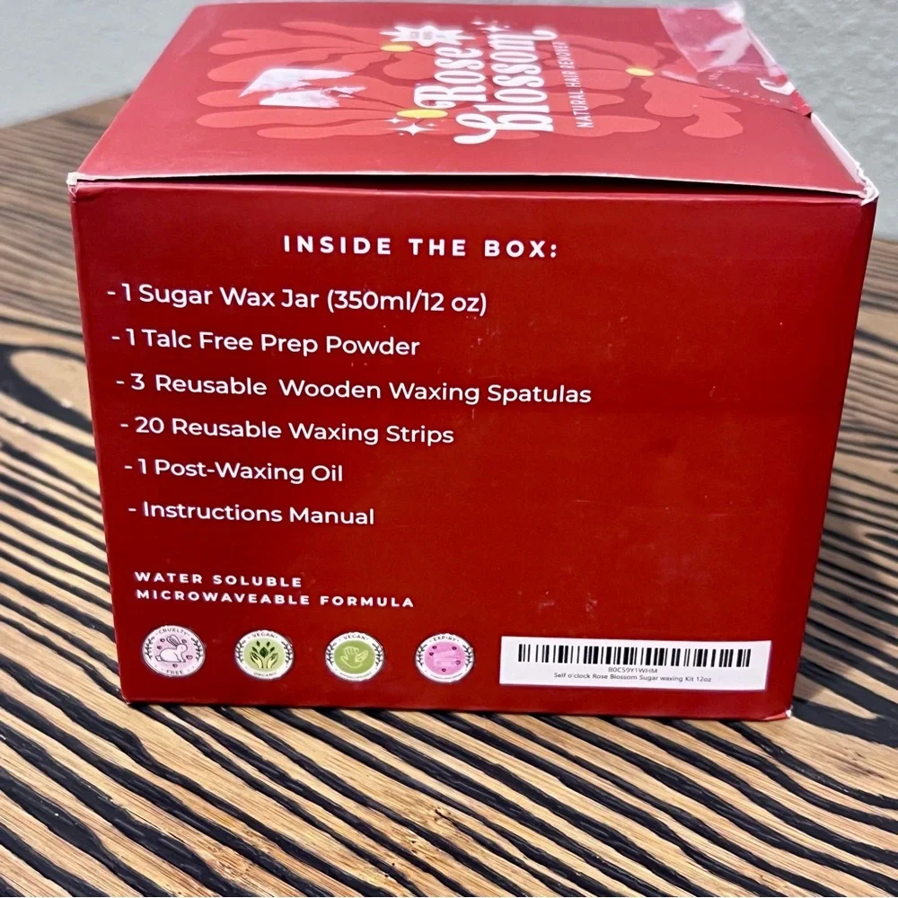 Self o'Clock Rose Blossom All‎ Natural Sugar Waxing Kit for Women & Men 12oz New